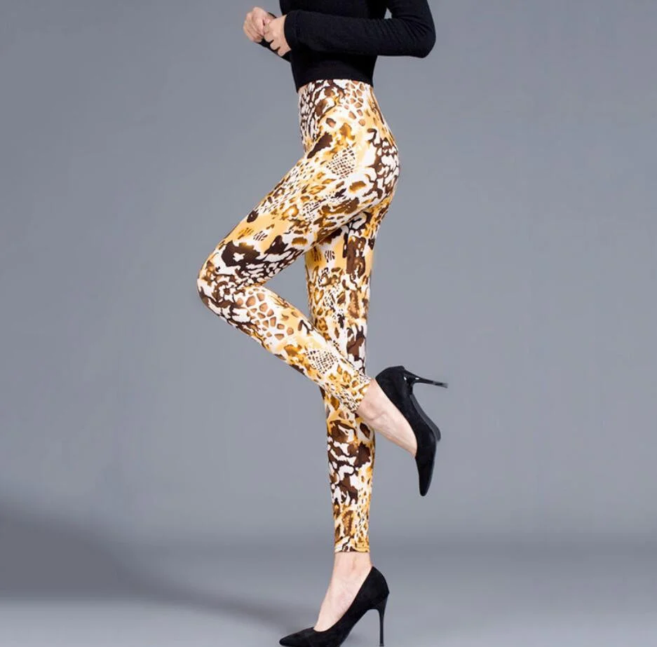 CUHAKCI Leopard Printing Fitness Leggin Fashion Sexy Legging High Waist Push Up Pants S-XXL Size Trousers Woman Leggings