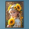 (40*60cm)Sunflower Girl - Full Round Drill Diamond Painting