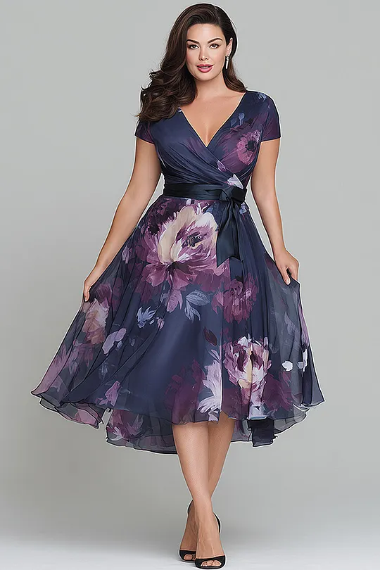 new year's eve plus size floral dress New Years Eve Plus Size Dresses for Women