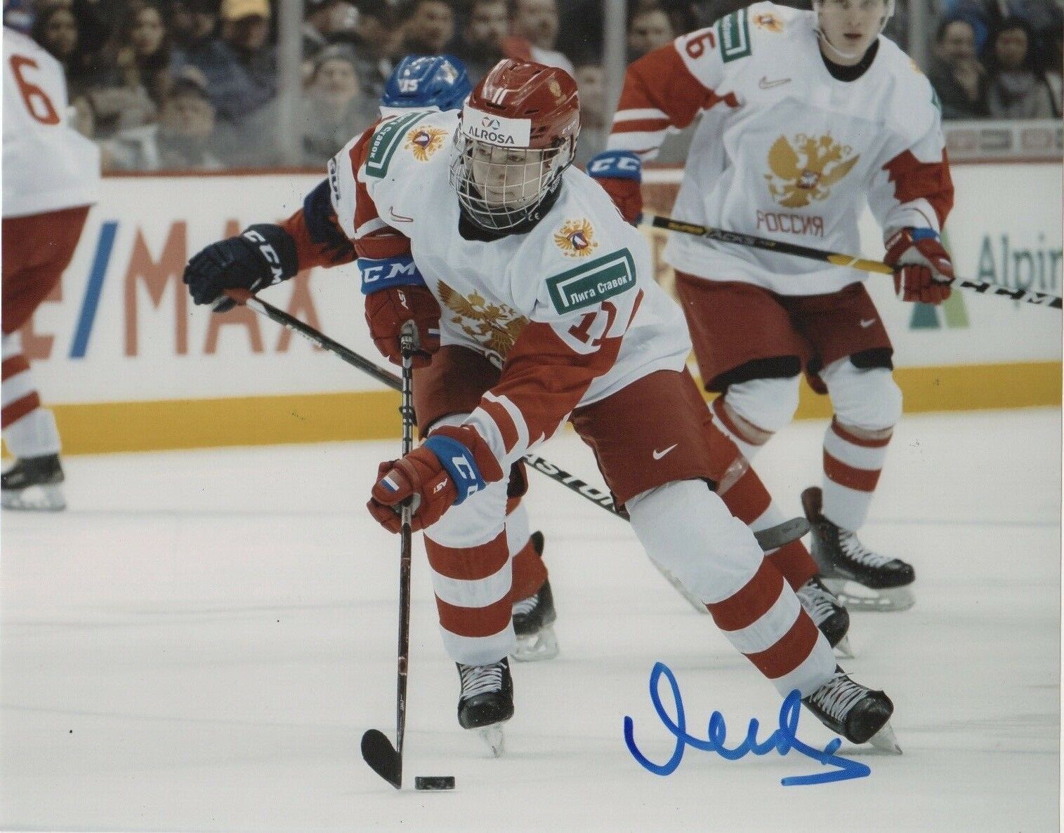 Russia Vasili Vasily Podkolzin Autographed Signed 8x10 IIHF Photo Poster painting COA #22