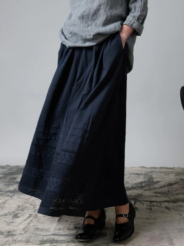 Cotton And Linen High Waist Temperament Thin Women's Skirt tjj Shicloths