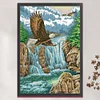 >SALE<Full Embroidery Cotton Thread 11CT Printed Waterfall Eagle Cross Stitch 50x70cm