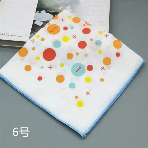 Handkerchiefs Women Kawaii Printing Simple Square Towel Pocket Elegant All-match Womens Leisure Female Cute Handkerchief Cotton