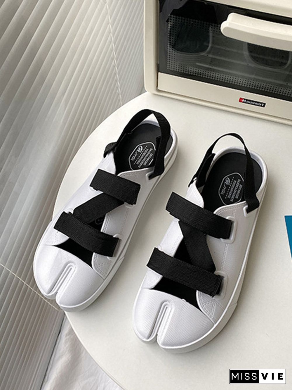 Casual Plain Split Toe Sandals