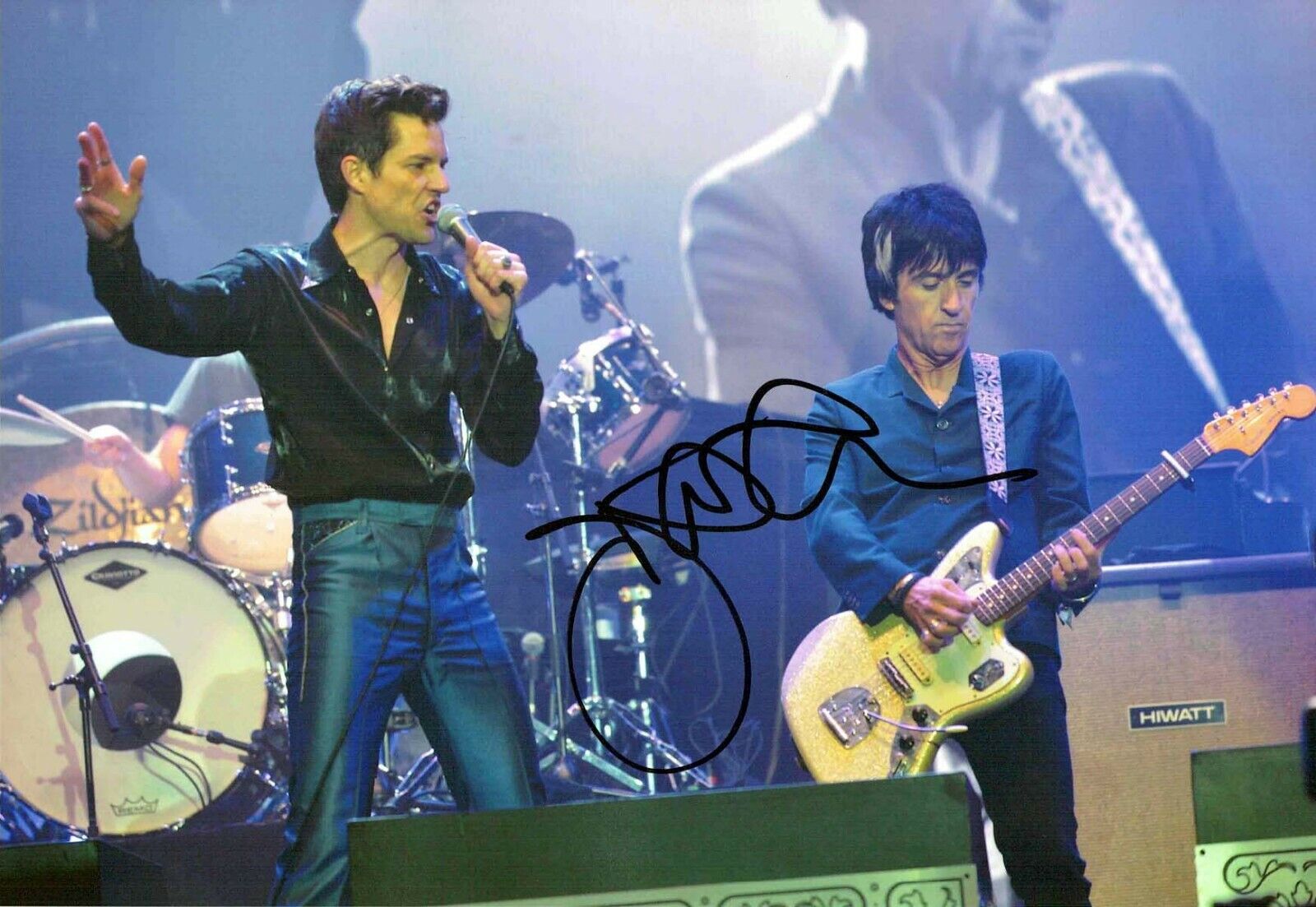 Johnny MARR SIGNED Autograph 12x8 Photo Poster painting 1 with The Killers AFTAL COA The SMITHS