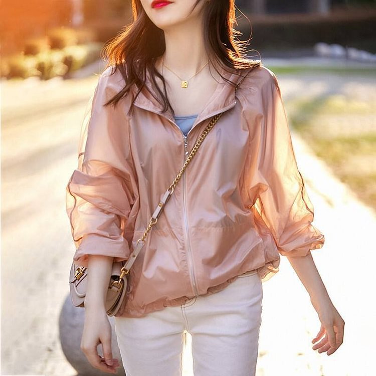 Pink Shift Casual Outerwear