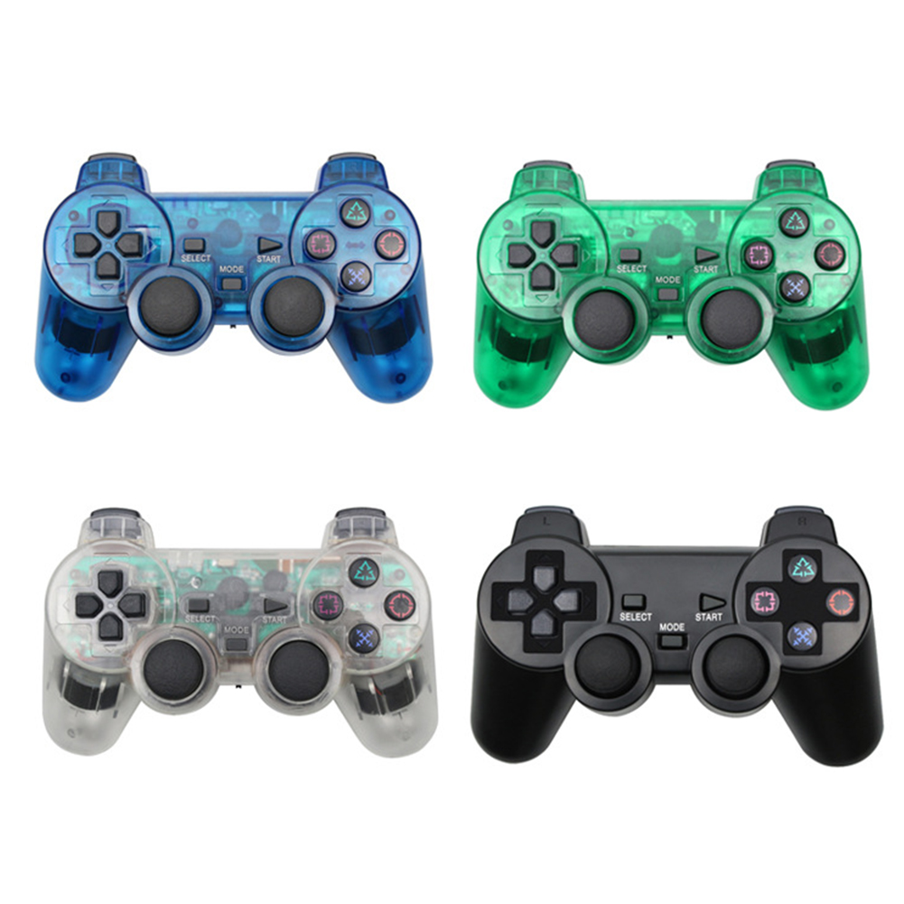 

Double Vibration Wireless Controller Gamepad for Sony PS2 Playstation 2, Black, 501 Original
