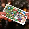 12Pcs Diamond Painting Warm Winter Greeting Card Set with Envelope