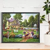 （AB/Round Drills)Quiet Countryside-Full  Diamond Painting 50*40CM