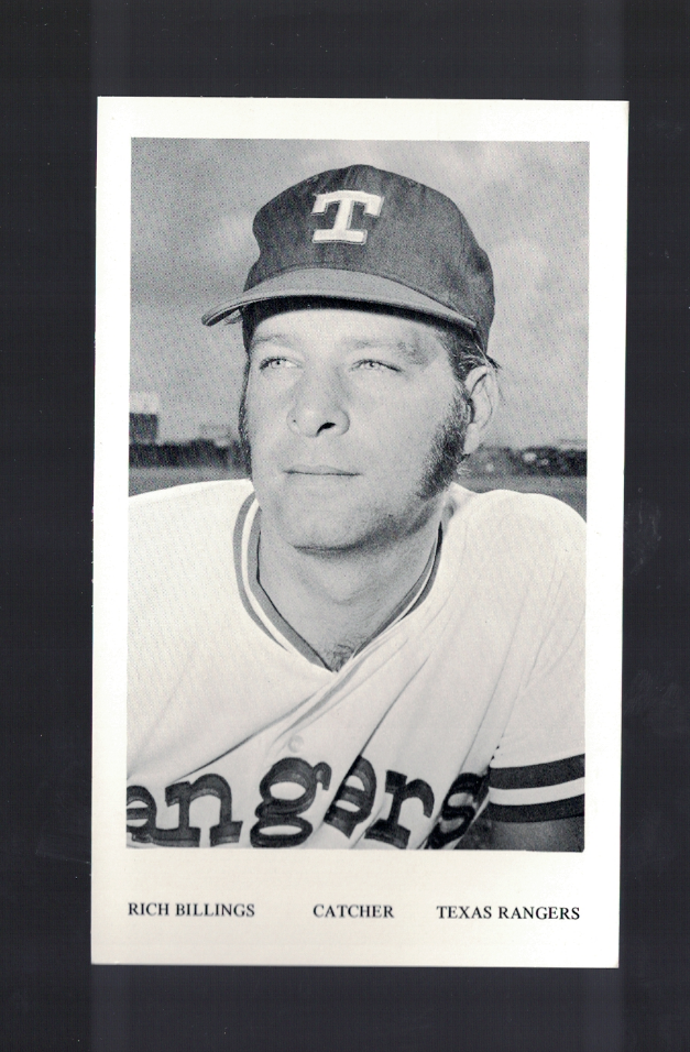 Rich Billings Texas Rangers 1970's 3 1/2 x 5 3/4 Vintage Team Issued Photo Poster painting RH2