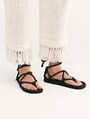 Canvas Lace-Up Flat With Sandals