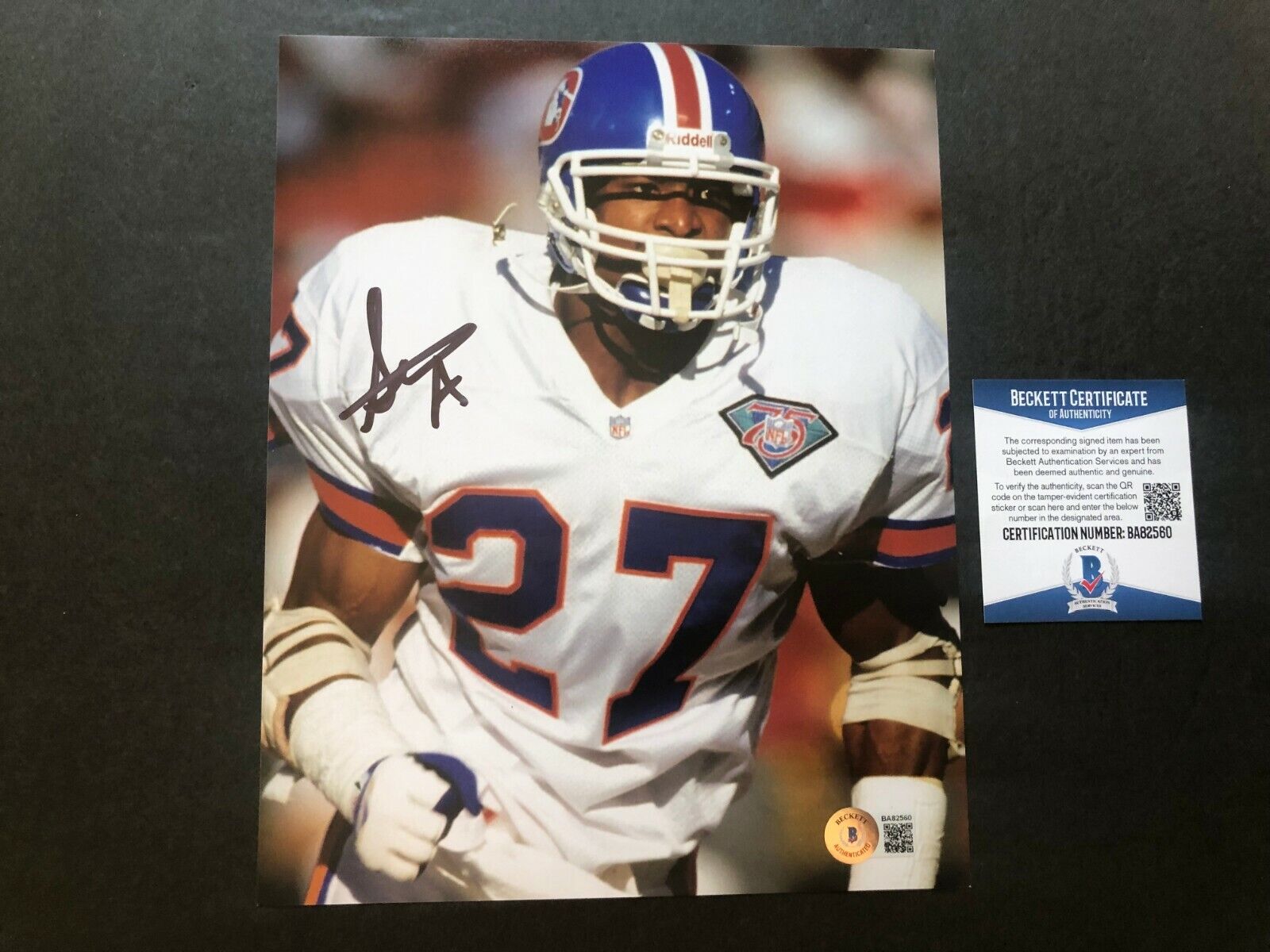 Steve Atwater Signed Autographed Broncos HOF Elway 8x10 Photo Poster painting Beckett BAS Coa