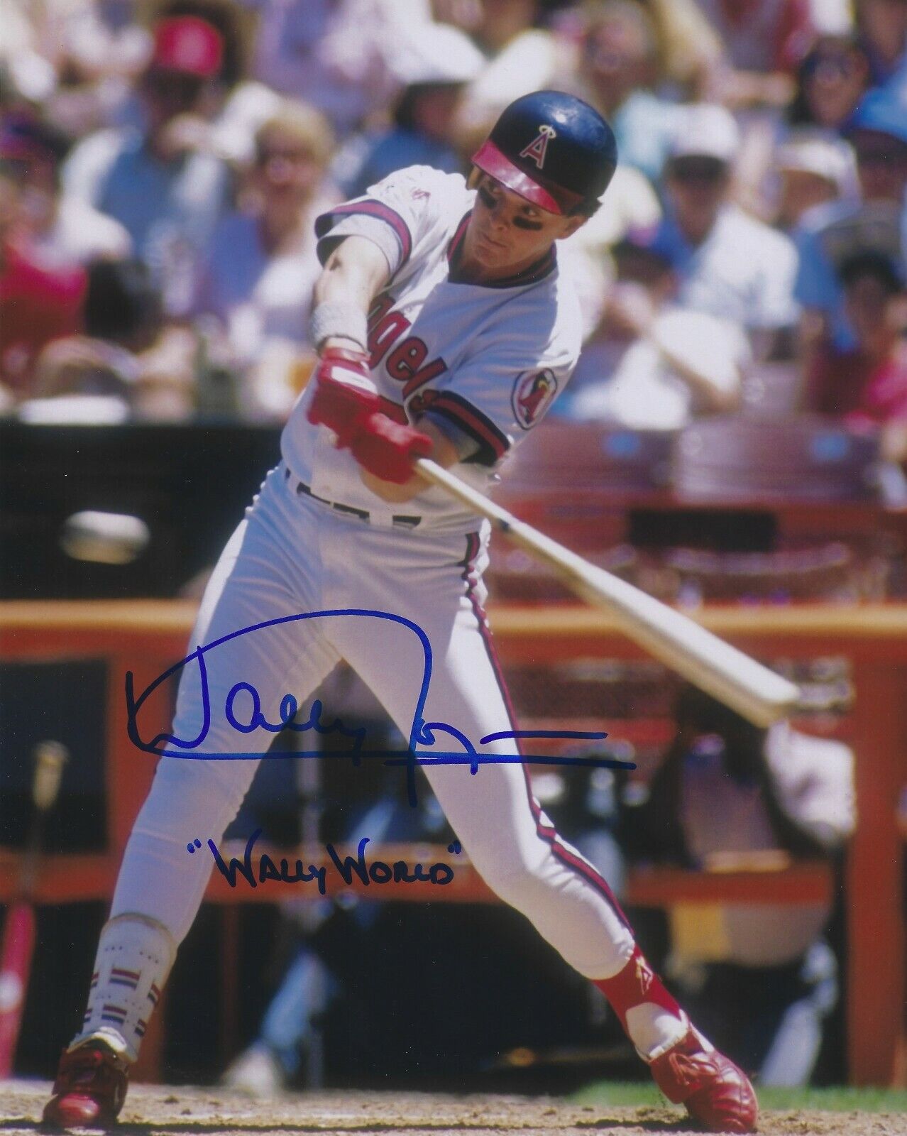 Signed WALLY JOYNER 8X10 California Angels Autographed Photo Poster painting - COA