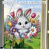 Easter 2D Flat DIY Hanging Diamond Art Ornament Home Window Pendant (Bunny)