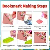 Pearl Diamond Painting Bookmark Kit Letter V PU Corner 3.74x3.74in
