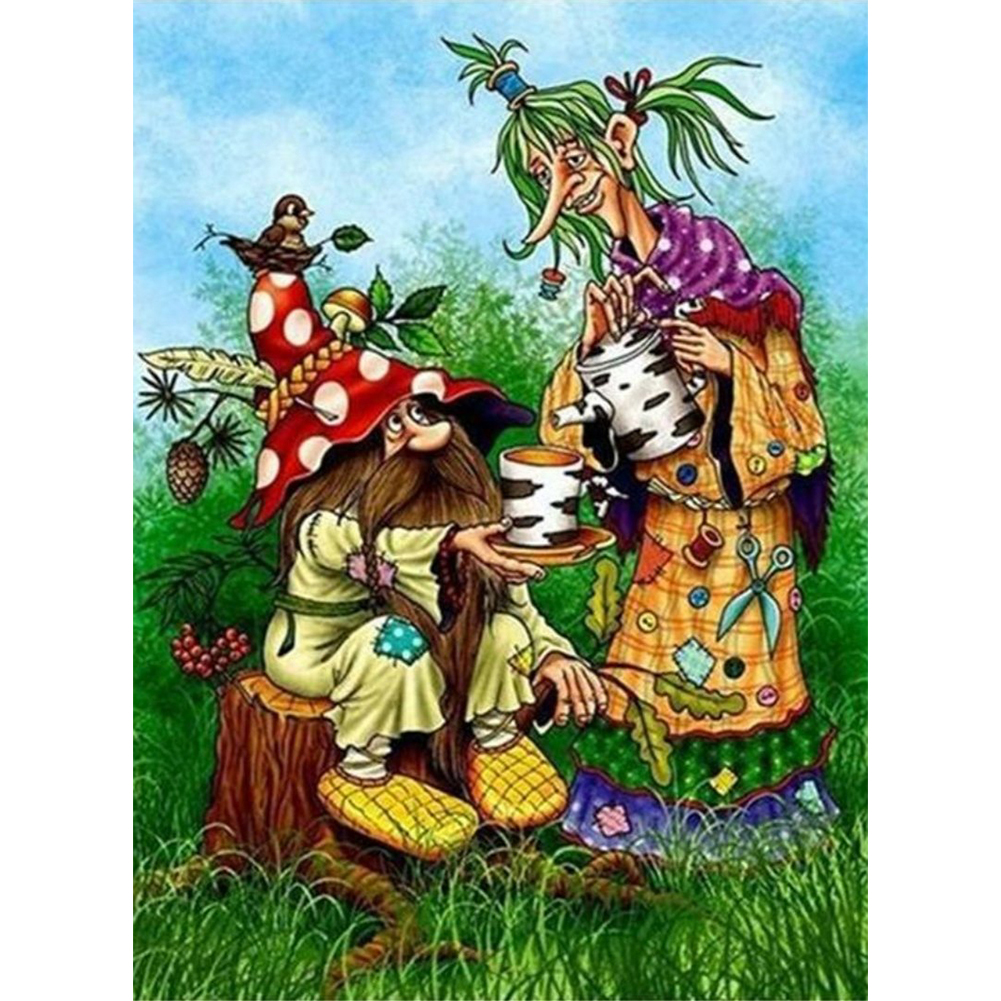 

40*50CM - Square Drill Diamond Painting - Old Elf, 501 Original