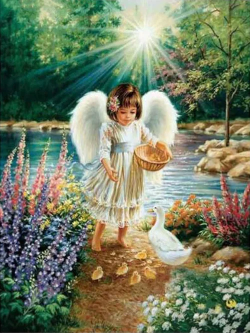 Diamond Painting - Full Round/Square Drill - Angel(30*40 - 50*60cm)