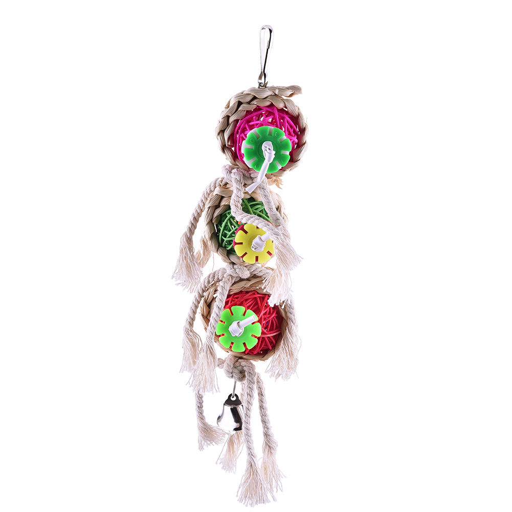 

Pet Bird Bites Parrot Climb Chew Toys Hanging Cockatiel Parakeet Swing Cage, 501 Original