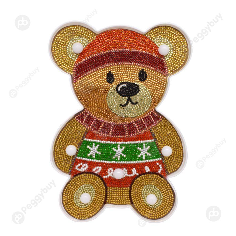 

Hat Bear-DIY Creative Diamond LED Lamp, 501 Original