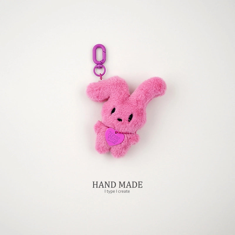 Elegant Cute Minimalist Rabbit Metal Unisex Keychain