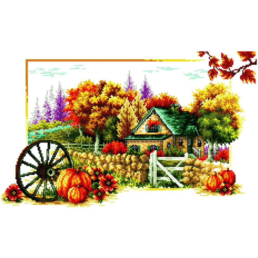 

Soul of Autumn - 11CT Stamped Cross Stitch - 63*42CM, 501 Original
