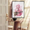 A3 & 4K Size Pink Adorable Bocchi-chan Decorative Painting - Bocchi the Rock! - HuangGua Studio