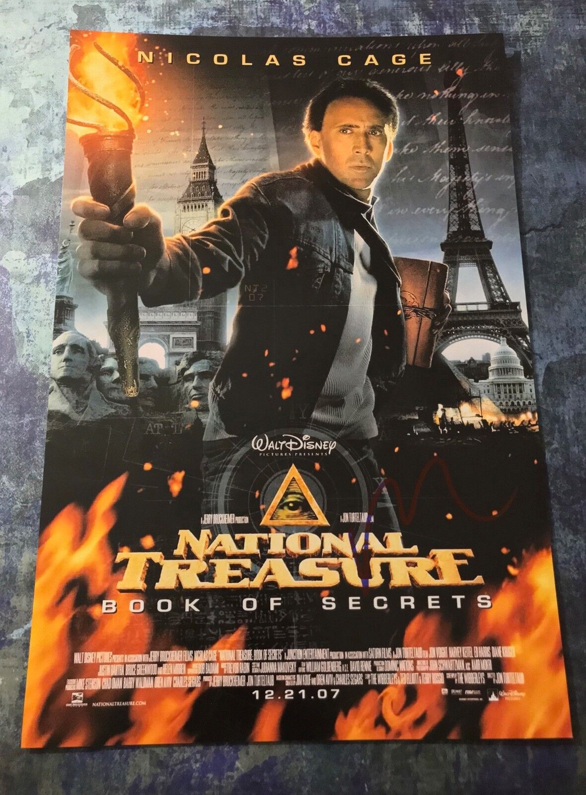 GFA National Treasure * NICOLAS CAGE * Signed Autograph 12x18 Photo Poster painting N2 COA