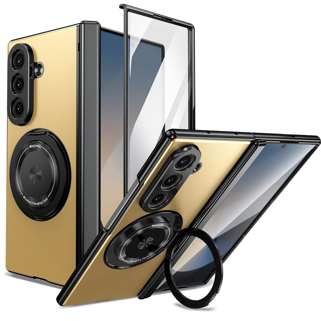 Suitable For Galaxy Zfold7/6 Magnetic Rotating Bracket Mobile Phone Case   