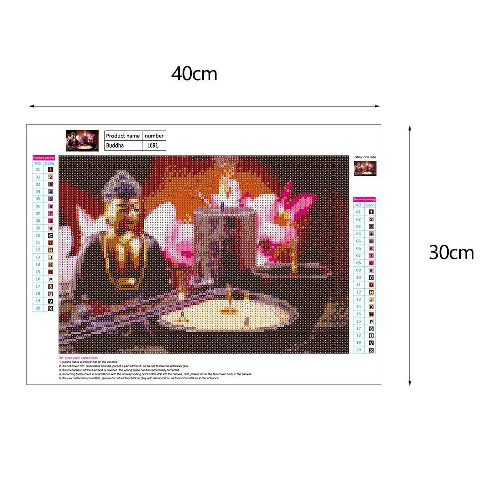 Diamond Painting - Full Round Drill - Buddha(40*30cm)