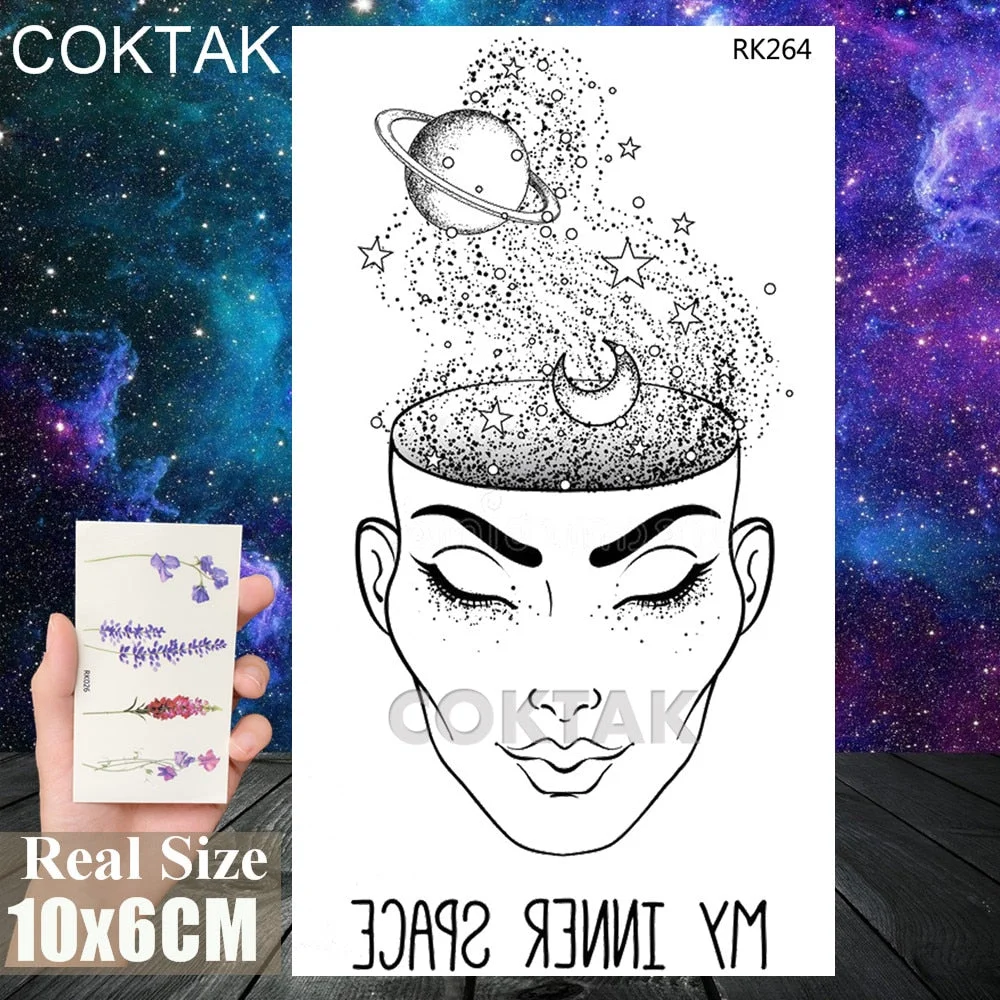 Watercolor Flower Beauty Temporary Tattoos Sticker For Women Body Art Arm Tatoos Waterproof Tattoo Paper Fake Jewelry Tatoos