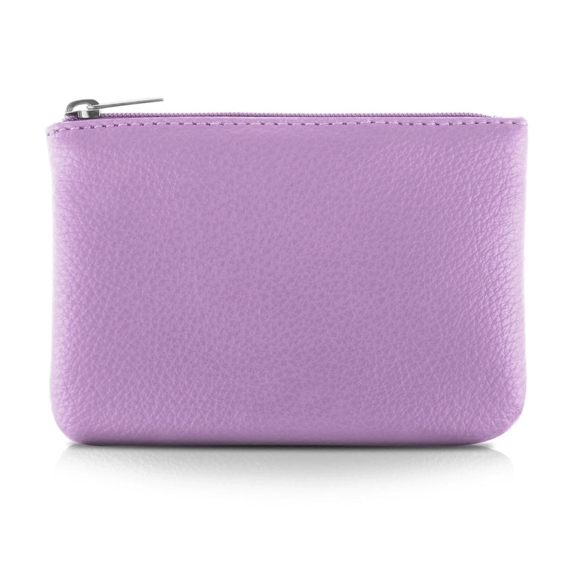 Unisex Solid Color Pu Leather Zipper Coin Purses