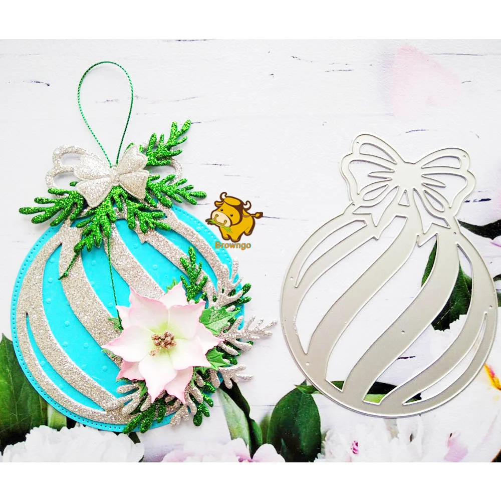 Christmas Ball Cut Dies Metal Template for Embossing Stencil DIY Paper Album Gift Cards Making Scrapbooking New Dies 2020