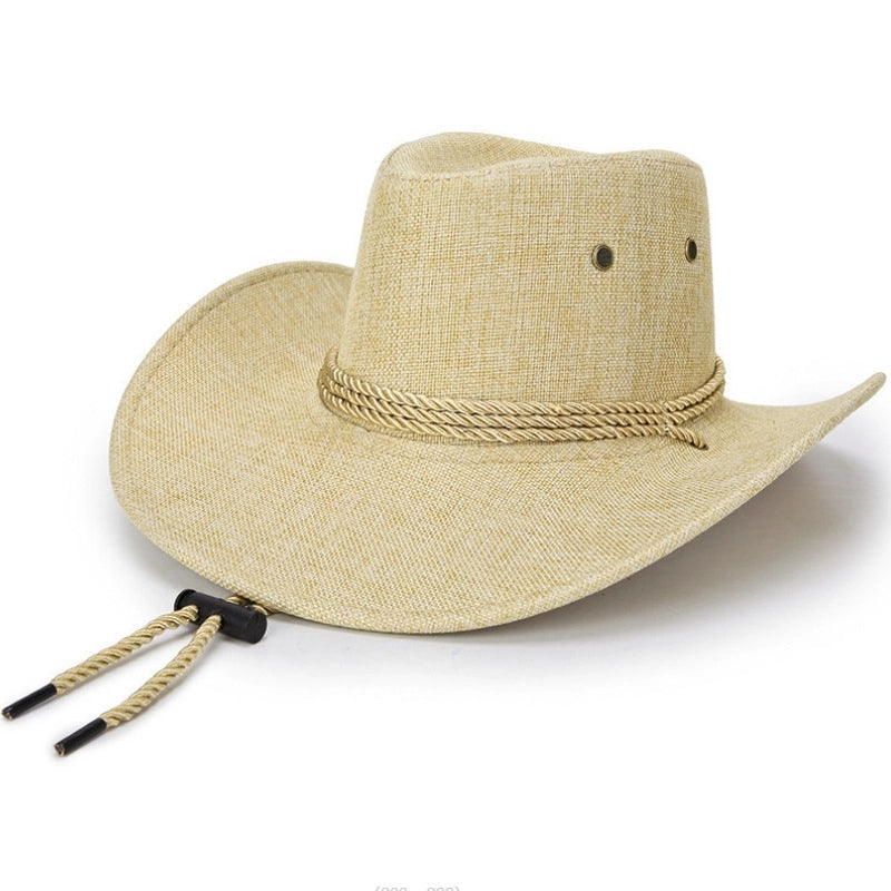 Western Denim Hat Men’s Double-sided Suede Large Brim Sun Hat Women’s Riding Hat Grassland United States