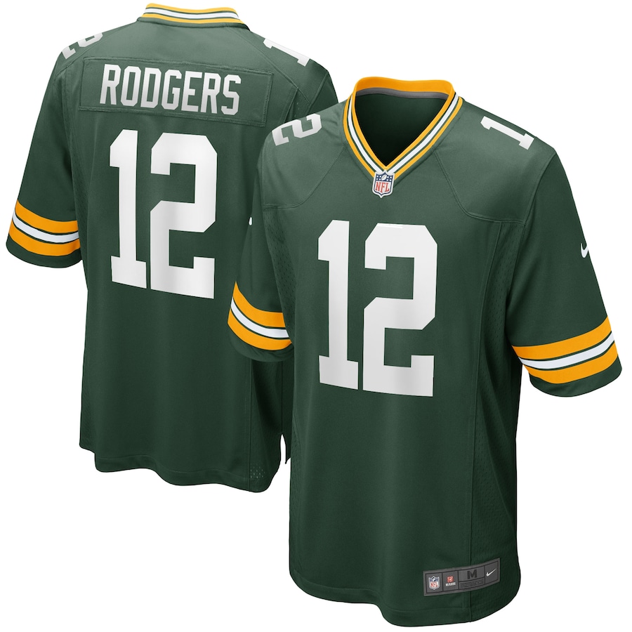 Green Bay Packers Aaron Rodgers Green Jersey mysite