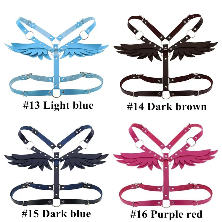 16 Colors Gothic Wings Bondage Strap SP14034