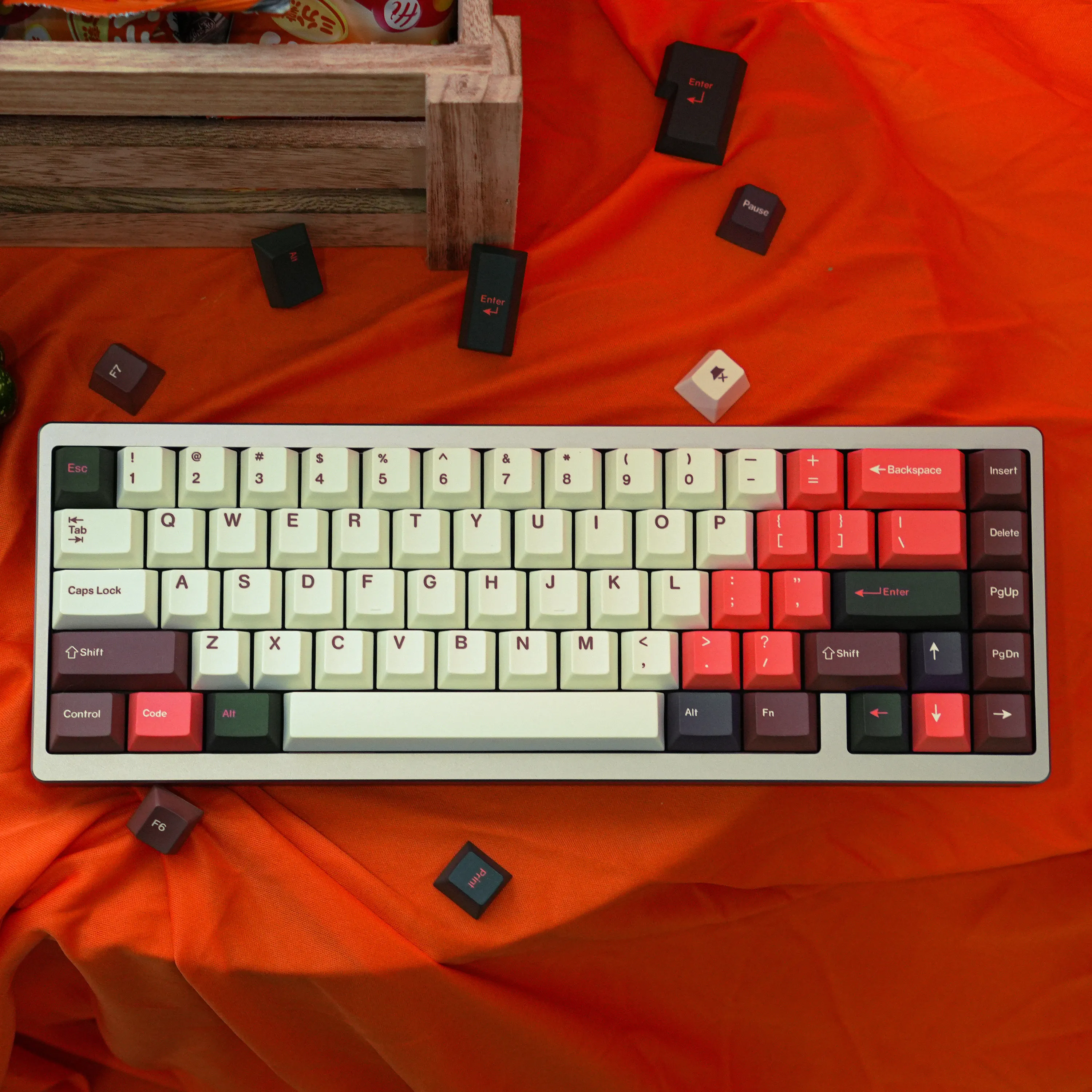 Pumpkin Latte Cherry Profile Dye-Sub PBT Keycaps