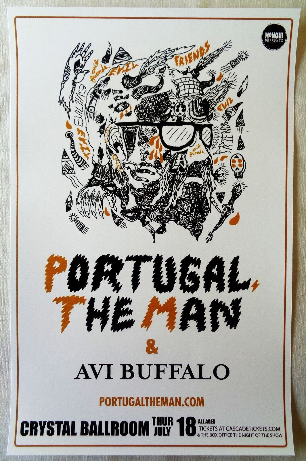 PORTUGAL THE MAN 2013 Gig POSTER Portland Oregon Concert