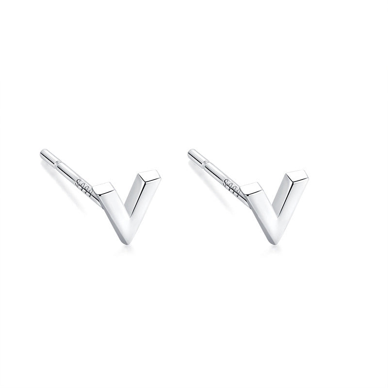 1 Pair 925 Sterling Silver Star Heart Shape Ear Studs