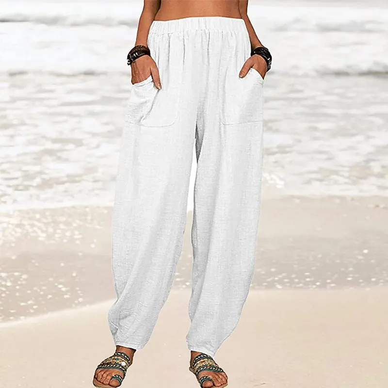 Cozymoo Women's Loose Cotton And Linen Casual Pants