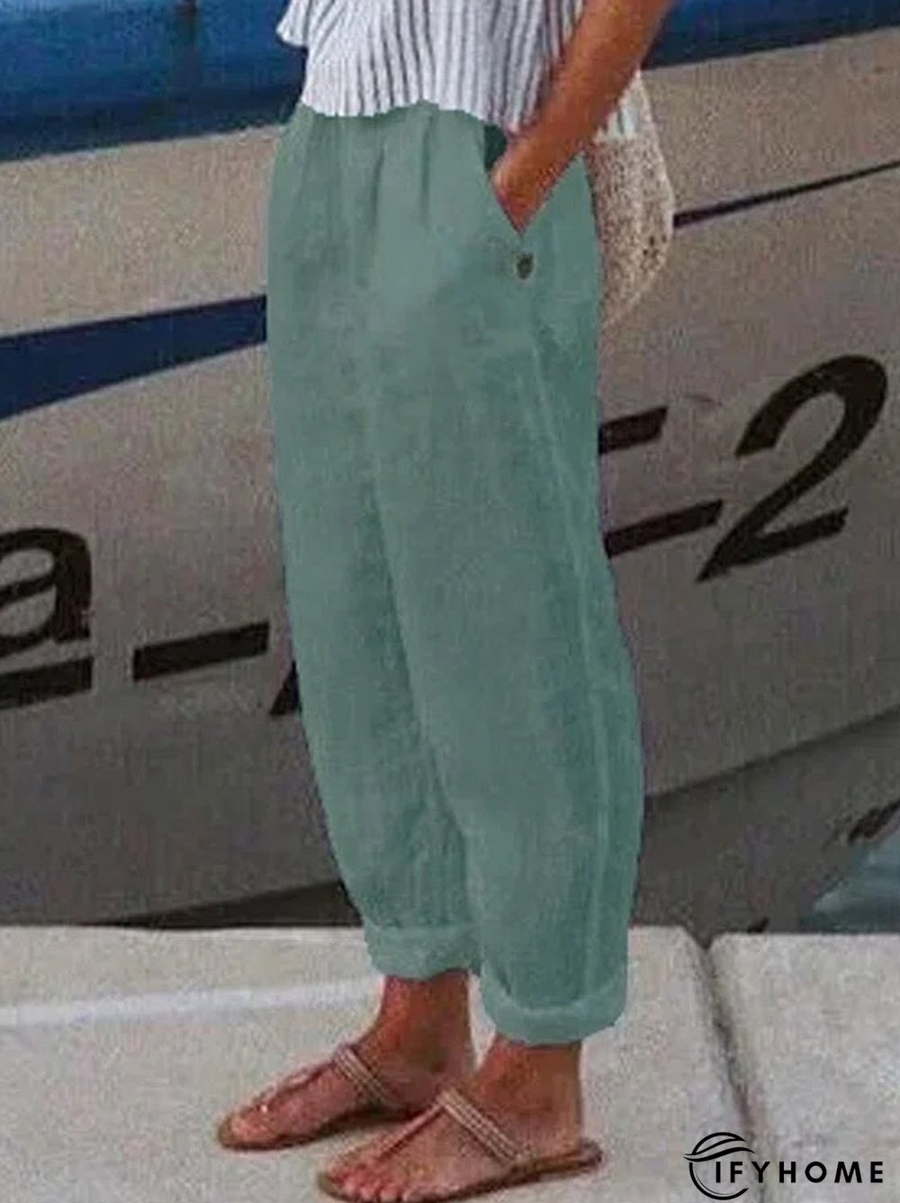 Cotton Loosen Solid Linen Pants | IFYHOME