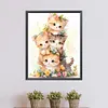 Diamond Painting -DIY Round Partial AB Drill Cat Jenga(45x55cm)