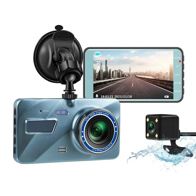 Touch Car Video Recorder Dual Lens 1280P HD Night Vision Recording Dash Cam