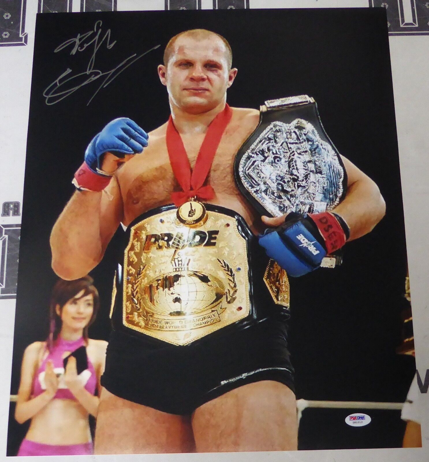 Fedor Emelianenko Signed 16x20 Photo Poster painting PSA/DNA COA Picture w Pride Belt Rizin Auto