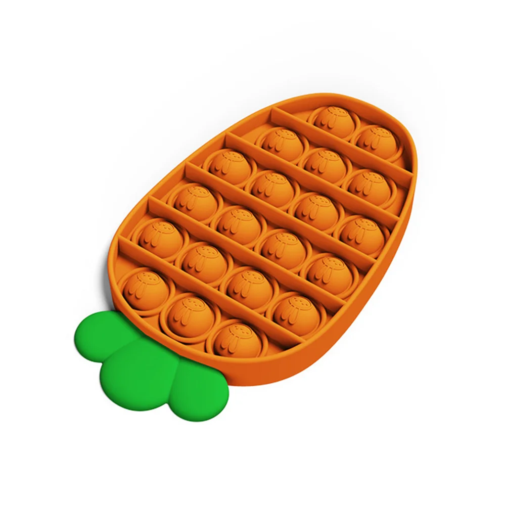 Funny Bubble Sensory Toy Adult Autism Stress Reliever Toy (Carrot)