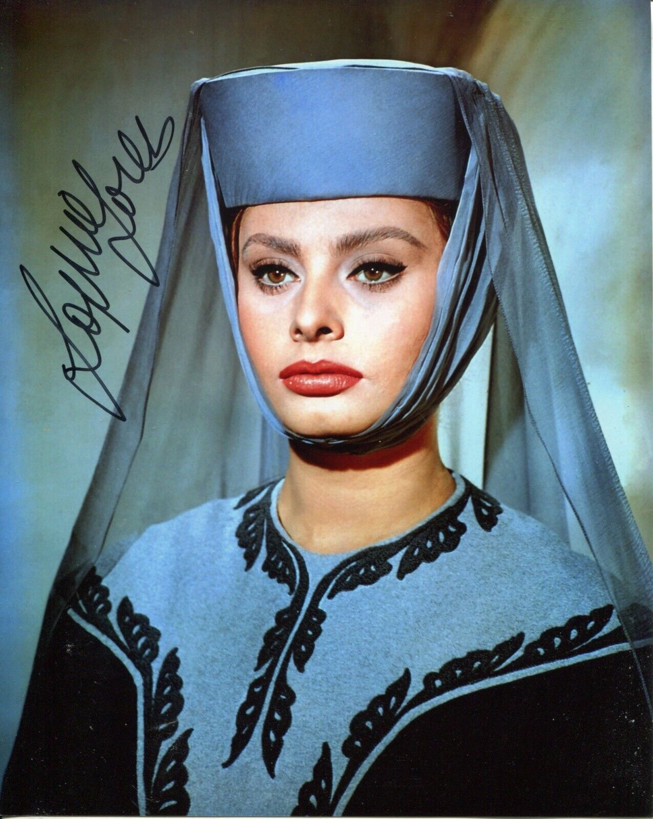 Sophia Loren signed epic movie EL CID 8x10 movie scene Photo Poster painting - UACC DEALER