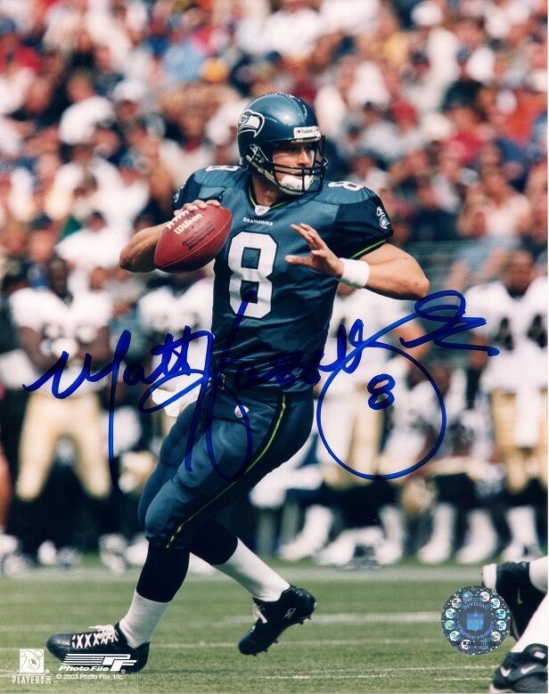 *MATT HASSELBECK*SIGNED*AUTOGRAPHED*Photo Poster painting*SEATTLE*SEAHAWKS*NFL*FOOTBALL*COA*8x10