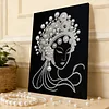 DIY Pearl Painting Peking Opera Women for Home Wall Decor with Frame(40x30cm)