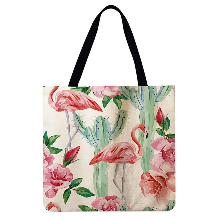 Flamingo - Linen Tote Bag