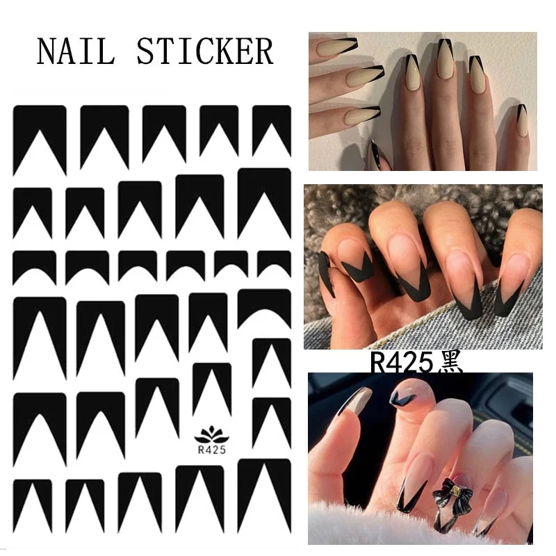 5D Star Love Nail Art Stickers Adhesive High Quality MultiColor Love Heart Stars Design DIY Nail Decals Foils Wraps Decorations-Nail Inspo