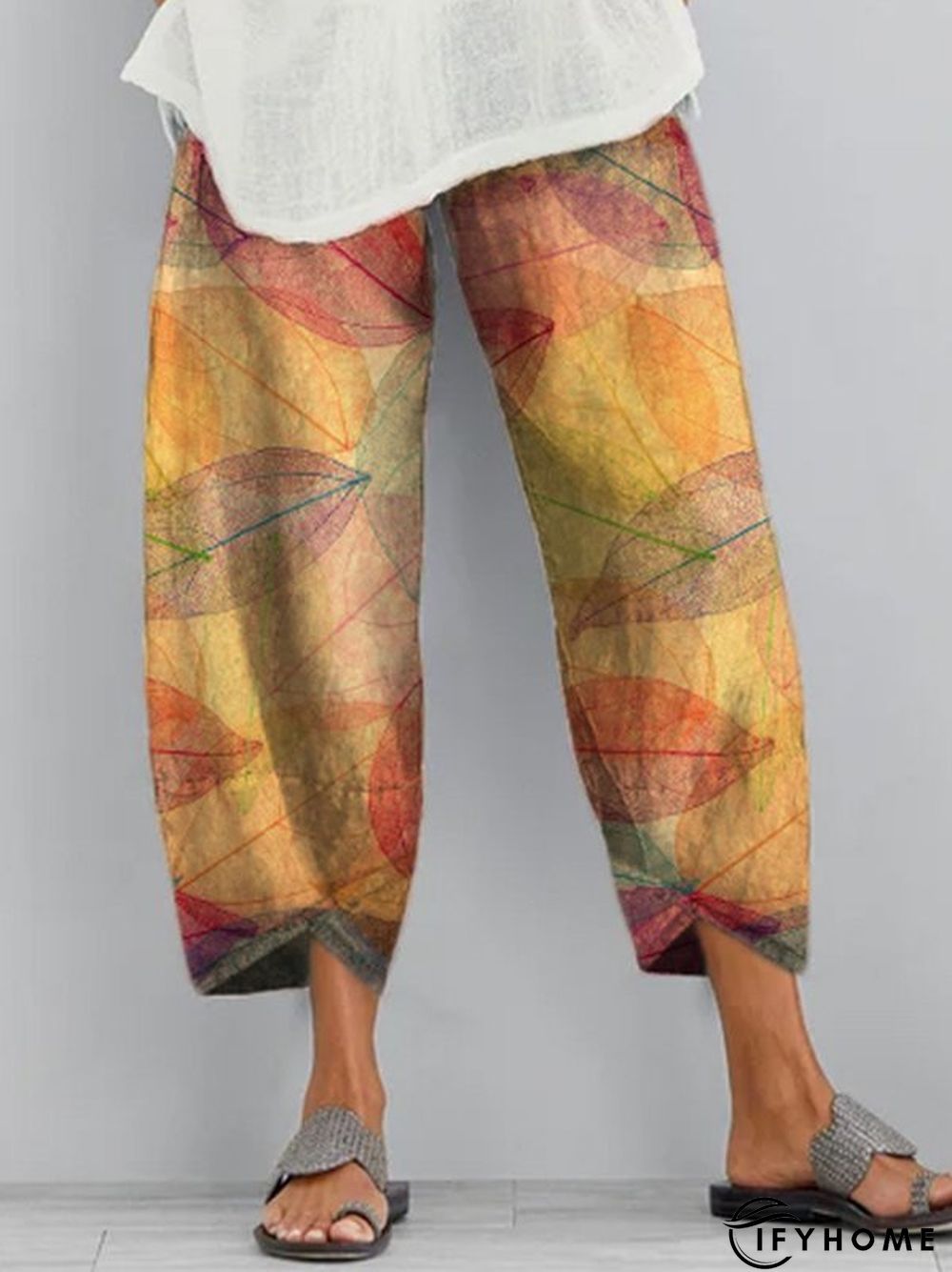 Printed Pockets Casual Pants | IFYHOME